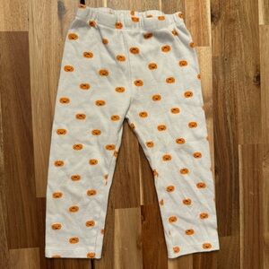 Pumpkin Halloween orange / white fall Autumn boy / girl pants 12 months